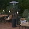 Flash Furniture Sol Patio Outdoor Heating-Black Stainless Steel 40,000 BTU Propane Heater w/Wheels, 7.5Ft Tall NAN-HSS-AGH-BK-GG - alternate 1